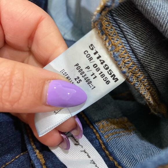 Loft Skinny Dark Wash Medium Rise Jeans in Size 25 - Picture 10 of 10